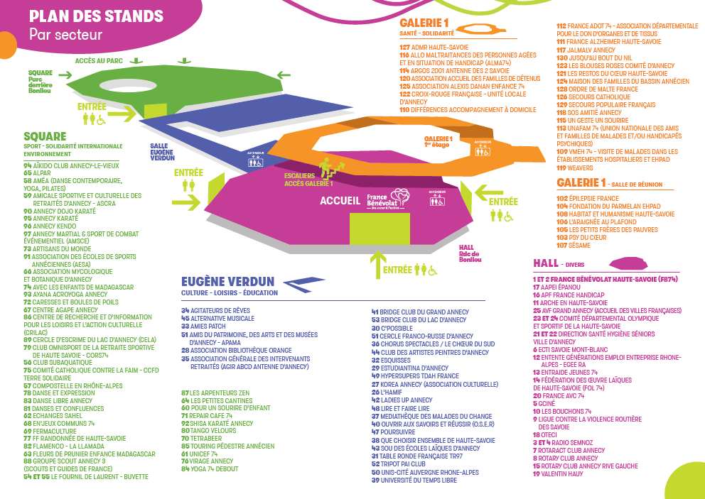 plan des stands